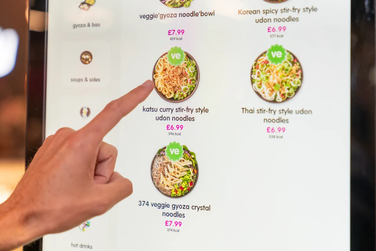 Itsu Self-Service Kiosk customer choosing order
